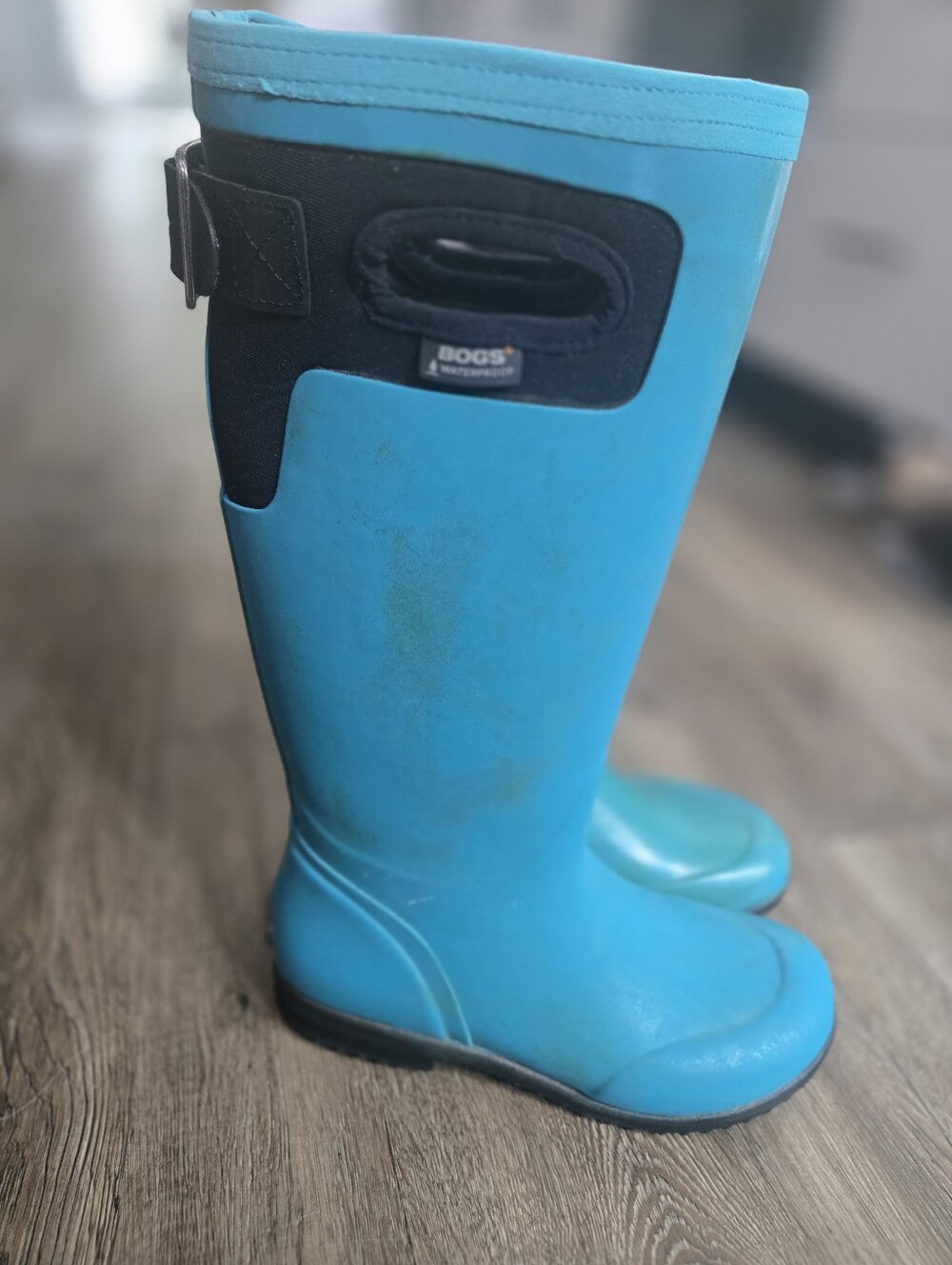 Bogs Women's Tall Waterproof Rain Boots - Turquoise Blue
